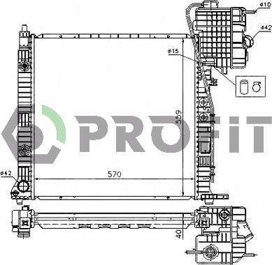 Profit PR 3560A4 - Радиатор, охлаждение двигателя autospares.lv