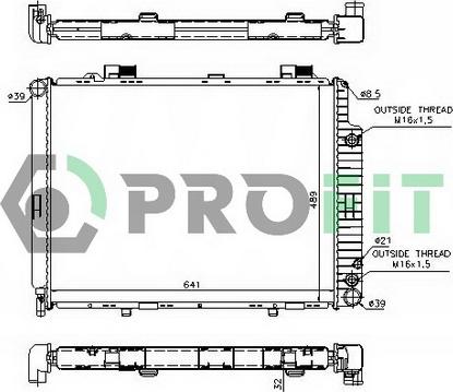 Profit PR 3563A1 - Радиатор, охлаждение двигателя autospares.lv