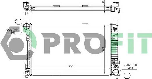 Profit PR 3567A1 - Радиатор, охлаждение двигателя autospares.lv