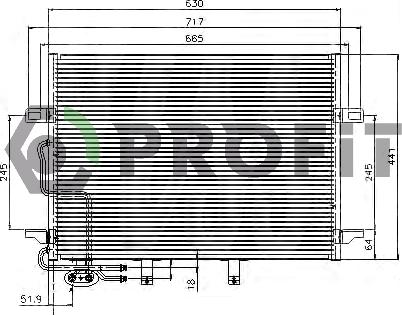 Profit PR 3510C3 - Конденсатор кондиционера autospares.lv