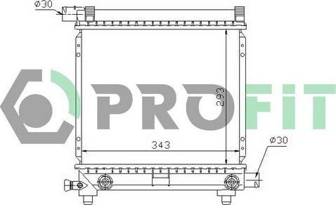 Profit PR 3524A5 - Радиатор, охлаждение двигателя autospares.lv