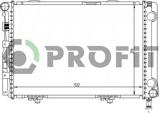 Profit PR 3524A6 - Радиатор, охлаждение двигателя autospares.lv