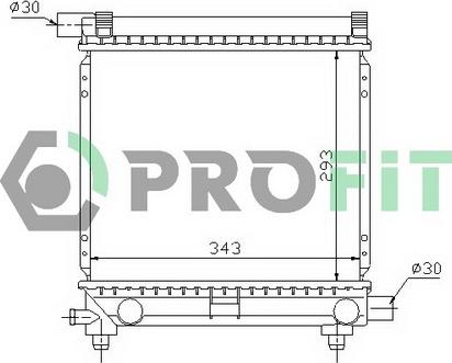 Profit PR 3524A1 - Радиатор, охлаждение двигателя autospares.lv