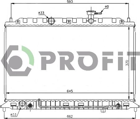 Profit PR 2910A6 - Радиатор, охлаждение двигателя autospares.lv