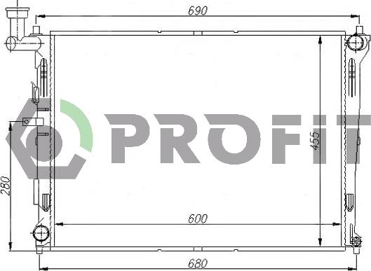 Profit PR 2910A1 - Радиатор, охлаждение двигателя autospares.lv