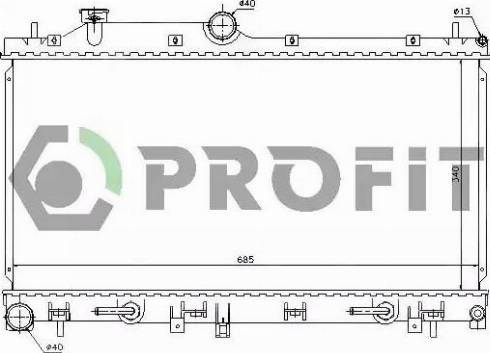 Profit PR 2910A2 - Радиатор, охлаждение двигателя autospares.lv