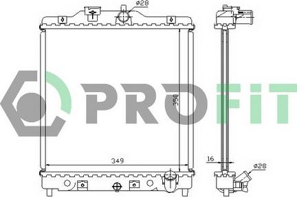 Profit PR 2912A2 - Радиатор, охлаждение двигателя autospares.lv