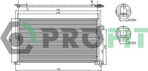 Profit PR 2541C1 - Конденсатор кондиционера autospares.lv