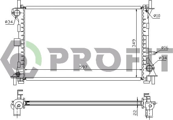 Profit PR 2563A3 - Радиатор, охлаждение двигателя autospares.lv