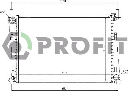 Profit PR 2562A3 - Радиатор, охлаждение двигателя autospares.lv