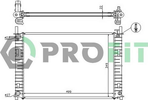 Profit PR 2562A2 - Радиатор, охлаждение двигателя autospares.lv