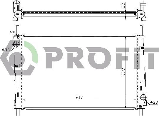 Profit PR 2567N1 - Радиатор, охлаждение двигателя autospares.lv