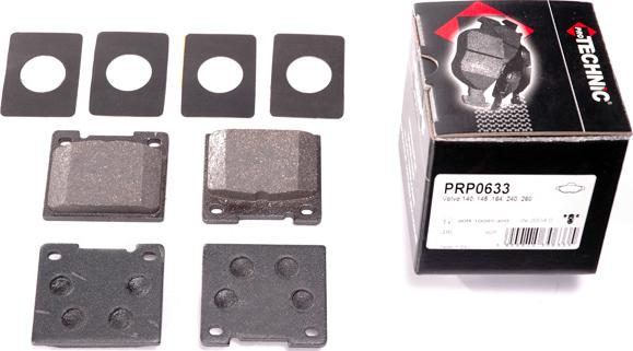 Protechnic PRP0633 - Тормозные колодки, дисковые, комплект autospares.lv