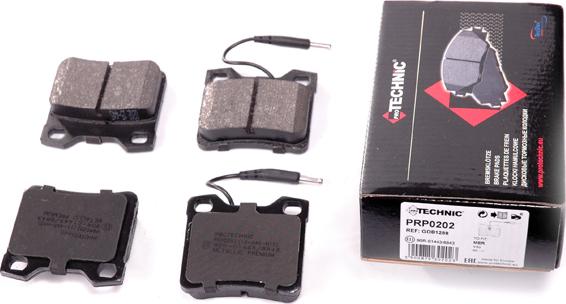 Protechnic PRP0202 - Тормозные колодки, дисковые, комплект autospares.lv