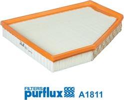 Purflux A1811 - Воздушный фильтр, двигатель autospares.lv