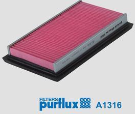 Purflux A1316 - Воздушный фильтр, двигатель autospares.lv