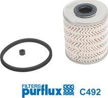 Purflux C492 - Топливный фильтр autospares.lv