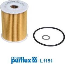 Purflux L1151 - Масляный фильтр autospares.lv