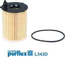 Purflux L343D - Масляный фильтр autospares.lv