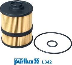 Purflux L342 - Масляный фильтр autospares.lv