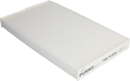 PURRO PUR-PC8011 - Фильтр воздуха в салоне autospares.lv