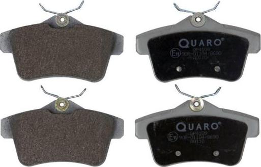 QUARO QP4109 - Тормозные колодки, дисковые, комплект autospares.lv