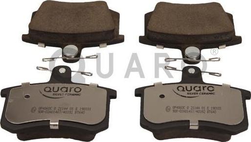 QUARO QP4860C - Тормозные колодки, дисковые, комплект autospares.lv