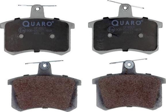 QUARO QP4860 - Тормозные колодки, дисковые, комплект autospares.lv