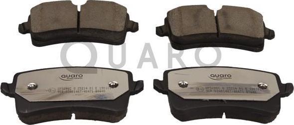 QUARO QP5296C - Тормозные колодки, дисковые, комплект autospares.lv
