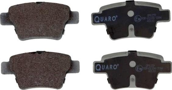 QUARO QP6159 - Тормозные колодки, дисковые, комплект autospares.lv