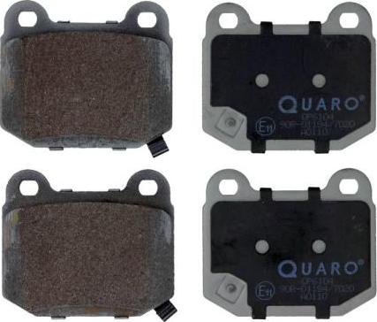 QUARO QP6104 - Тормозные колодки, дисковые, комплект autospares.lv