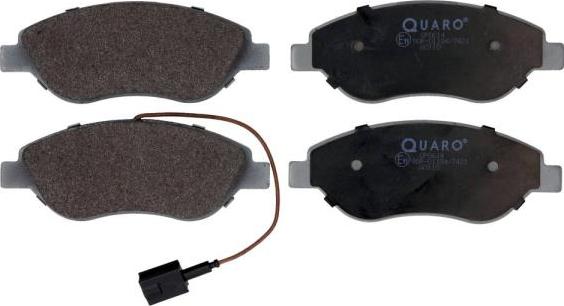 QUARO QP0614 - Тормозные колодки, дисковые, комплект autospares.lv