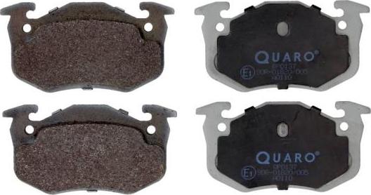 QUARO QP0137 - Тормозные колодки, дисковые, комплект autospares.lv