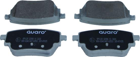 QUARO QP0128 - Тормозные колодки, дисковые, комплект autospares.lv