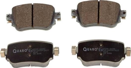 QUARO QP0399 - Тормозные колодки, дисковые, комплект autospares.lv