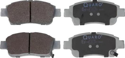 QUARO QP1296 - Тормозные колодки, дисковые, комплект autospares.lv