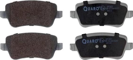 QUARO QP3827 - Тормозные колодки, дисковые, комплект autospares.lv