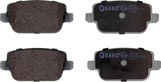 QUARO QP2719 - Тормозные колодки, дисковые, комплект autospares.lv