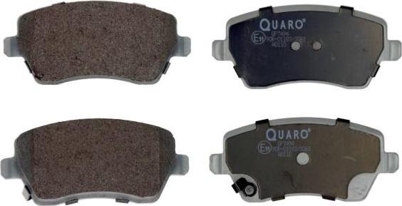 QUARO QP7494 - Тормозные колодки, дисковые, комплект autospares.lv