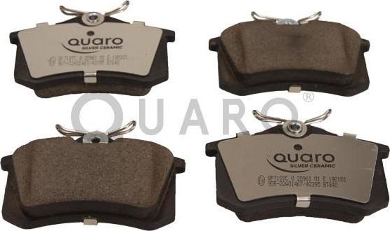 QUARO QP7107C - Тормозные колодки, дисковые, комплект autospares.lv