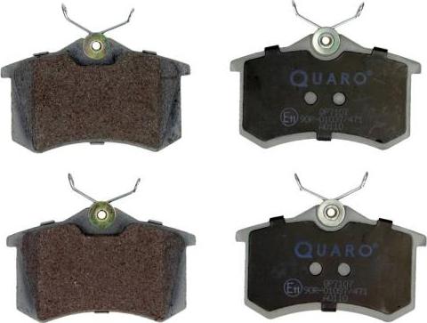 QUARO QP7107 - Тормозные колодки, дисковые, комплект autospares.lv