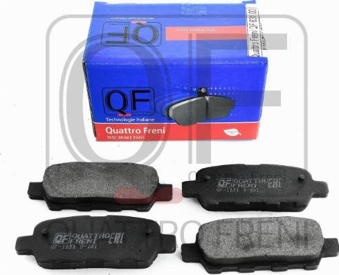 Quattro Freni QF63100 - Тормозные колодки, дисковые, комплект autospares.lv