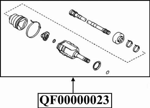 Quattro Freni QF00000023 - Шарнирный комплект, ШРУС, приводной вал autospares.lv