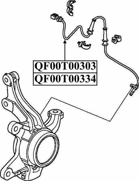 Quattro Freni QF00T00303 - Датчик ABS, частота вращения колеса autospares.lv
