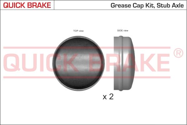 QUICK BRAKE 9825K - Крышка, подшипник ступицы колеса autospares.lv