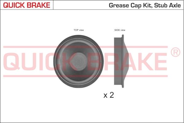 QUICK BRAKE 9828K - Крышка, подшипник ступицы колеса autospares.lv