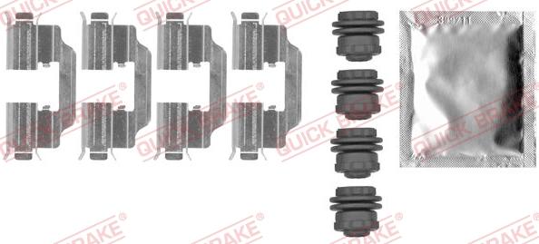 QUICK BRAKE 1090012 - Комплектующие для колодок дискового тормоза autospares.lv