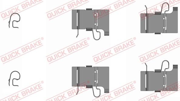 QUICK BRAKE 109-0084R-1 - Комплектующие для колодок дискового тормоза autospares.lv