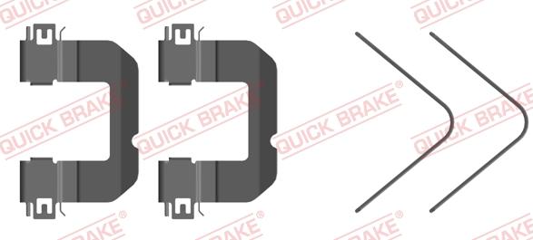 QUICK BRAKE 109-0102R-1 - Комплектующие для колодок дискового тормоза autospares.lv