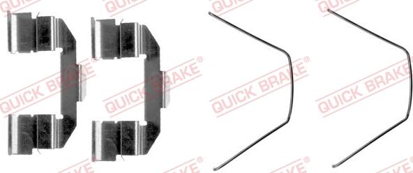 QUICK BRAKE 109-1607-1 - Комплектующие для колодок дискового тормоза autospares.lv